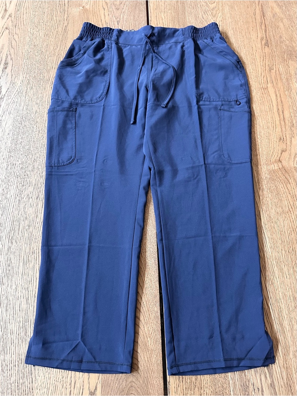 Scrubstar Women’s Navy Cargo Scrub Pants with Drawstring Waist Size LP